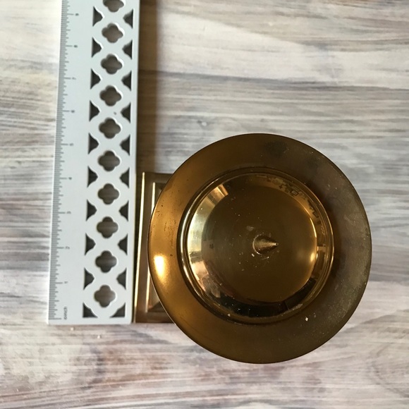 Annick Naudy Vintage MCM Solid Brass Candle Holder 6”